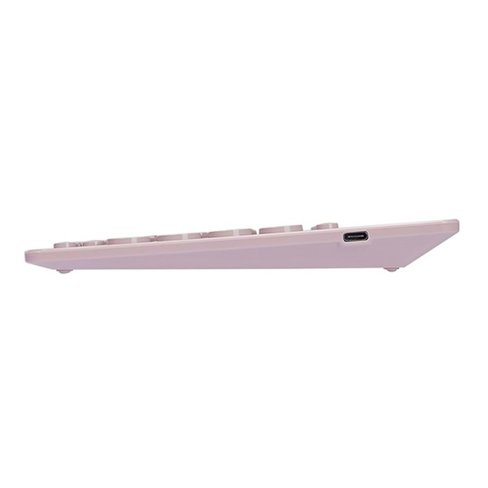Everest KB-BT84 Pembe/Gri Bluetooth Ultra İnce+Şarjlı Q Mac/Win/Android/Ios Uyumlu Kablosuz klavye
