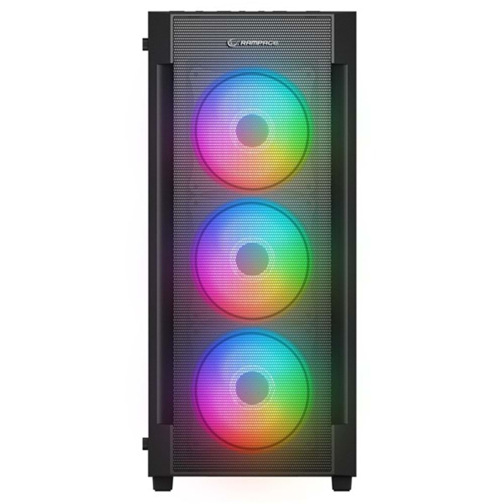 RAMPAGE 650W 80+ BRONZE VIGILANT MESH GAMING MID-TOWER PC KASASI