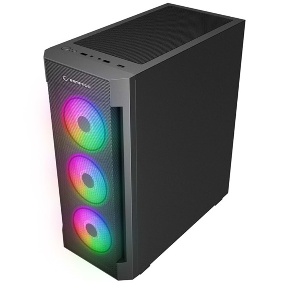 RAMPAGE 650W 80+ BRONZE VIGILANT MESH GAMING MID-TOWER PC KASASI