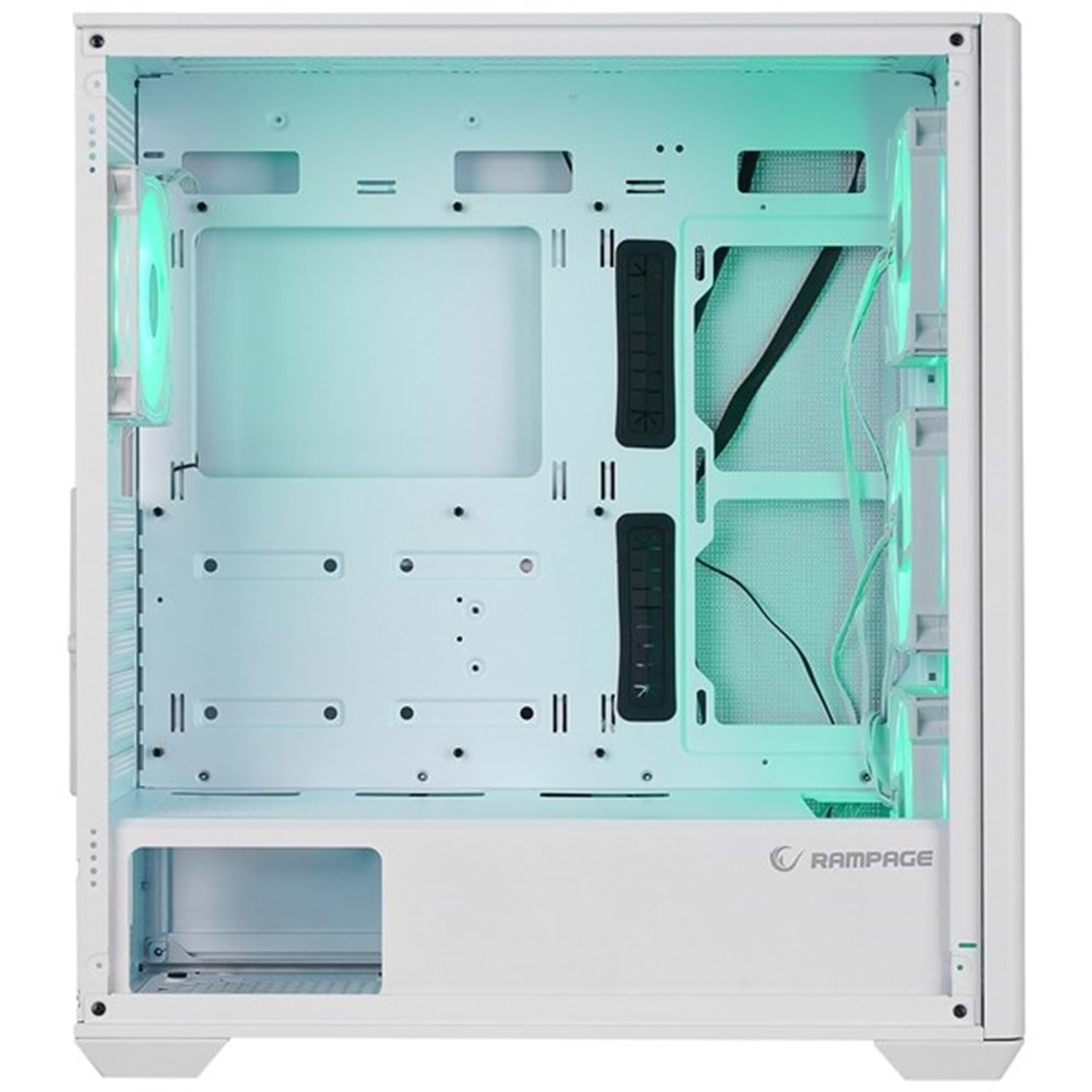 RAMPAGE VORTEX V3 4-RGB FANLI GAMING E-ATX PC KASASI BEYAZ