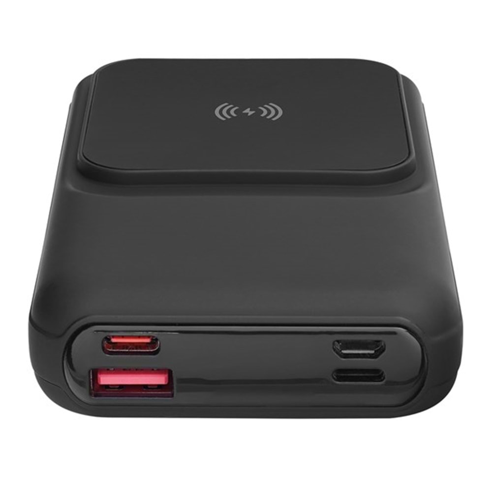 S-LINK P135 10000mAh PRM PD20W+QC18W+HSC22.5W 15W Magsafe Dahili Kablo Siyah Gizli LED Taşınabilir Pil Şarj Cihazı Power