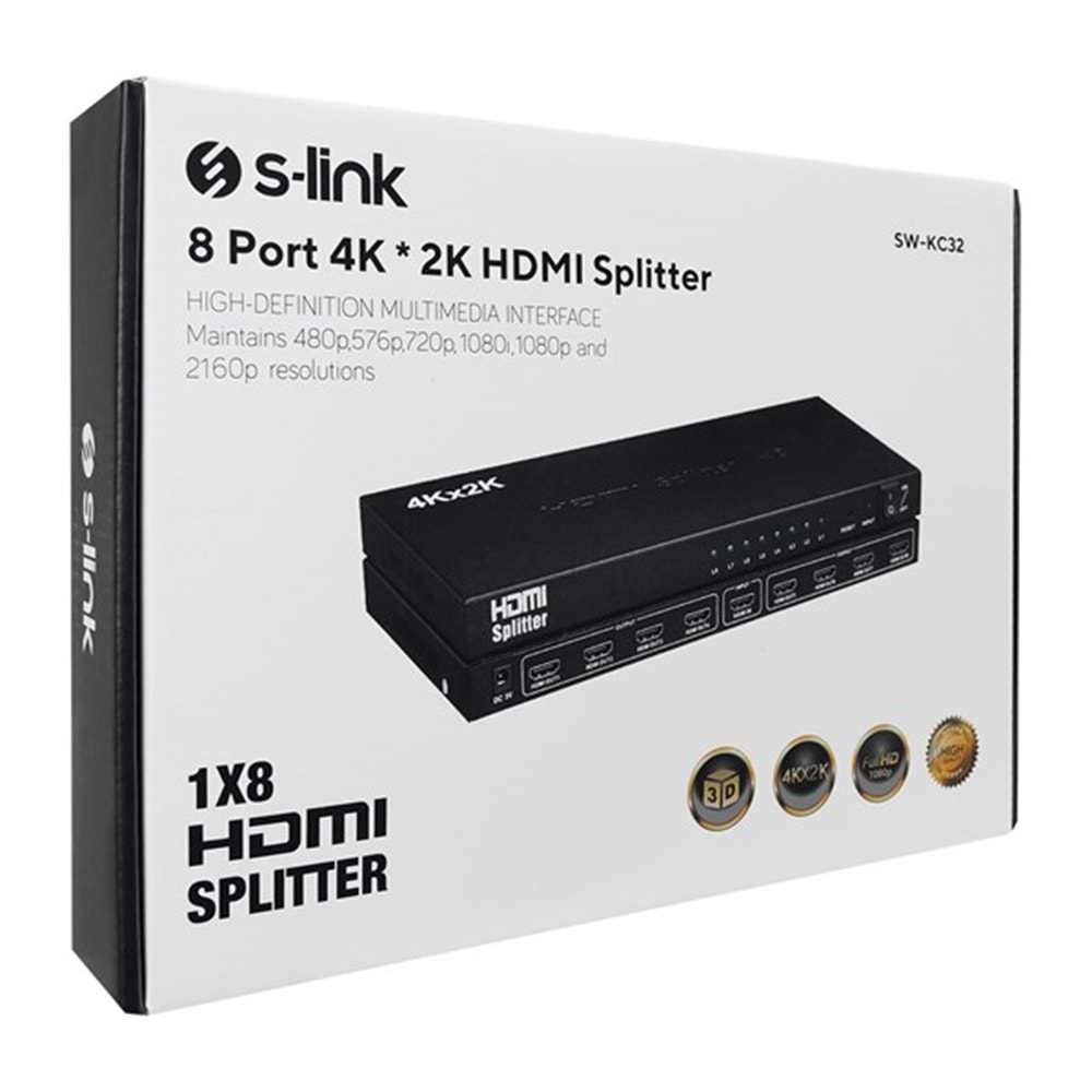 S-LINK SW-KC32 8port 4K * 2K HDMI Splitter