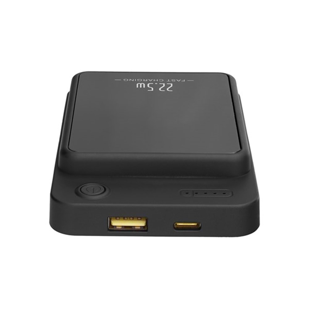 S-LINK M1021 10000mAh Magsafe 15W HSC22.5W+PD20W+QC3.0 Siyah LCD Taşınabilir Şarj Cihazı Powerbank