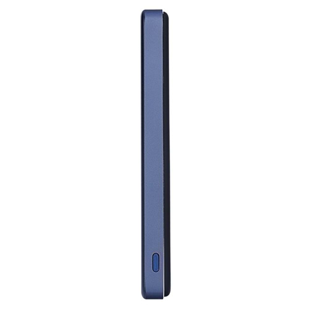 S-LINK MG105 5000mAh PD20W Magsafe 15W Kablosuz Type-C Mavi Taşınabilir Metal Şarj Cihazı Powerbank