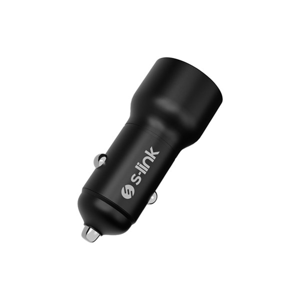 S-LINK SL-AC60 60W PD 3.0 PD 30W + PD30W Siyah Araç Şarj Cihazı