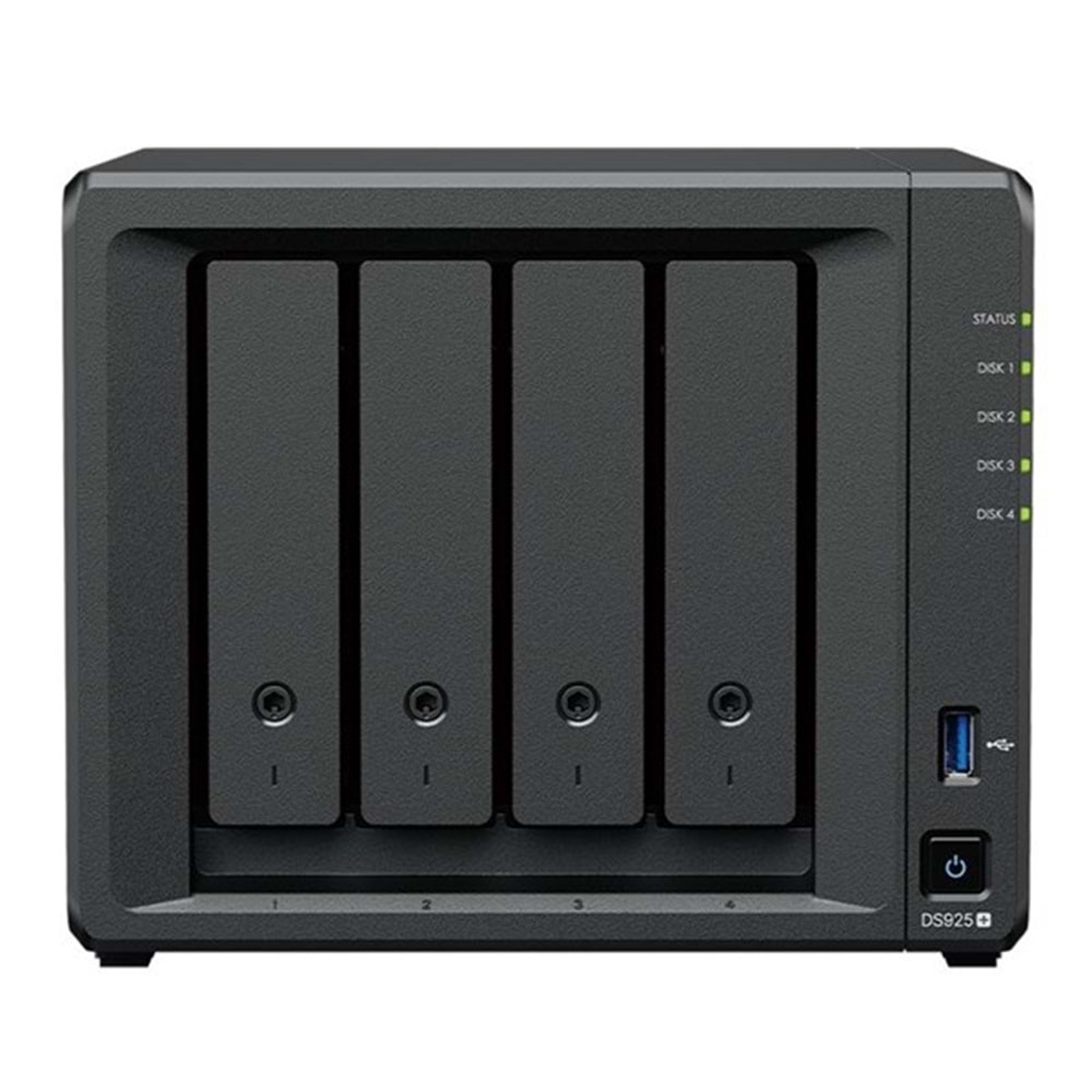  SYNOLOGY DS925-16G PLUS RYZEN V1500B-4GB RAM- 4-diskli Nas Server (Disksiz) 