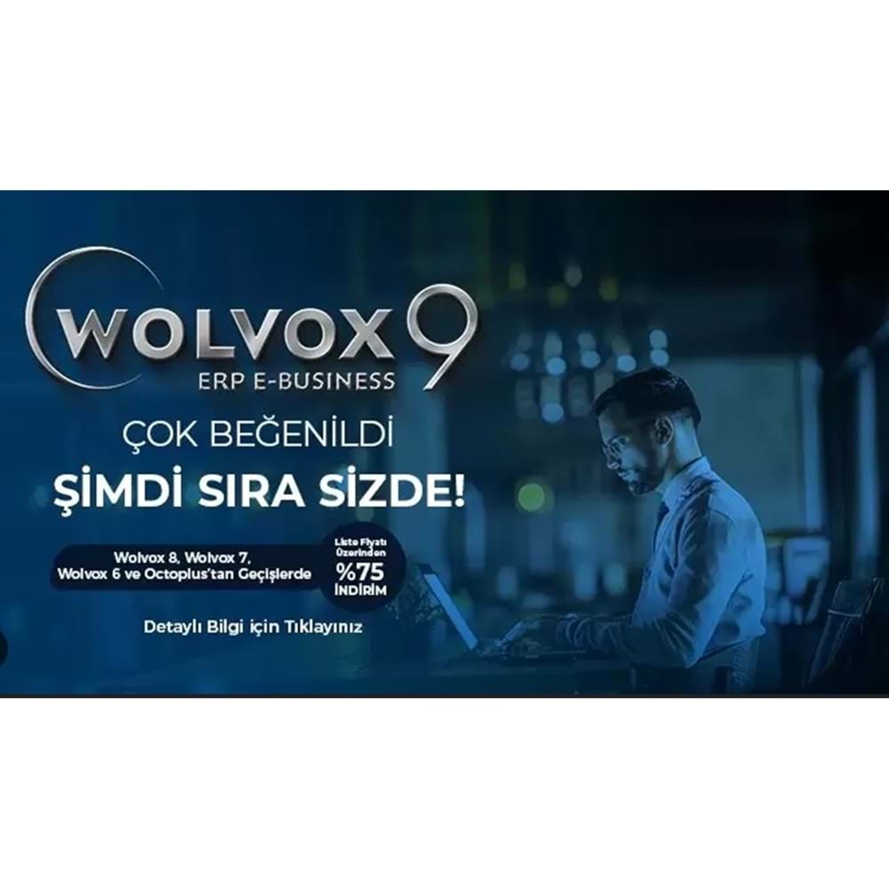 WOLVOX Otel Yönetimi 2 - 50 Oda Dahil Cari Kasa Stok Fatura e-Fatura e-Arşiv e-İrsaliye e-Müstahsil