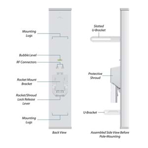 UBIQUITI (UBNT) 16dbi 5ghz airMAX AM-5G16-120 120° ~ 15km menzil Sektör Anten Outdoor