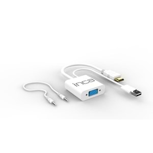 INCA IVTH-01 0.15metre VGA- HDMI Görüntü Adaptörü Beyaz 1080p