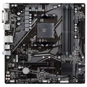 GIGABYTE A520M-DS3H DDR4 M2 PCIe NVME HDMI DVI DP PCIe 16X v3.0 AM4 mATX