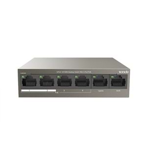 TENDA 5port 63w 4port PoE TEF1106P-4-63W 10/100 Yönetilemez Switch Masaüstü