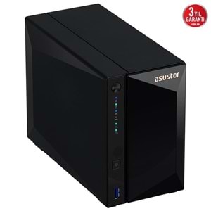 ASUSTOR AS3302T v2 REALTEK QC 2 GB RAM- 2-diskli Nas Server (Disksiz)