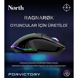 NORTH Ragnarok USB 12800dpi Gaming Siyah Mouse RGB