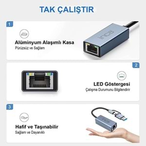 INCA IUTP-01T Gigabit TYPEC-USB 3.0 Ethernet