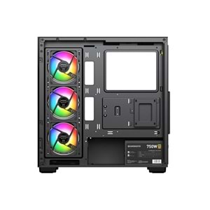 GAMEBOOSTER 750W 80+ BRONZE Seaview A7505B Gaming Mid-Tower PC Kasası