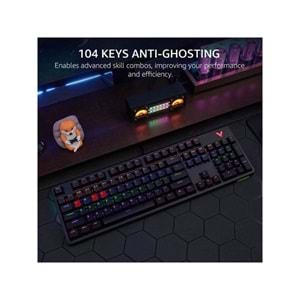 RAPOO V500 PRO RGB / Antighosting Mekanik Gaming Klavye