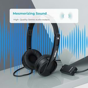 RAPOO H120 Stereo Kablosuz Mikrofonlu Kulaklık