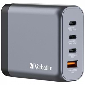 VERBATIM GNC-140 140W 4-Bağlantı Noktalı GaN Duvar Şarj Cihazı