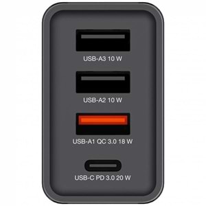 VERBATIM CHR-30EU1 30W 4 Bağlantı Noktalı USB Duvar Şarj Cihazı - Siyah