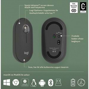 LOGITECH Q TR PEBBLE KLAVYE VE MOUSE SET 920-012245