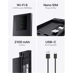 TENDA MF3 4G LTE WIFI6 BATARYALI TAŞINABİLİR MOBİL ROUTER