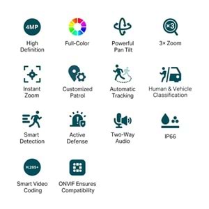 TP-LINK 4MP VIGI C540Vr Çift Lensli IP Kamera