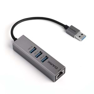Dark DK-AC-USB332GL Gigabit Ethernet ve 3xUSB 3.0 Hub Çoklayıcı Adaptör