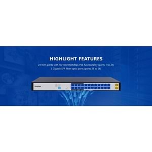 FOREDGE 24port POE PS2024GC GIGABIT 2-SFP CLOUD YÖNETİLEBİLİR SWITCH
