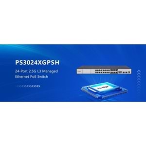 FOREDGE 24port POE PS3024XGPSH 16-GBE/8-2.5GBE 4-10GBE SFP 360W LAYER3 YÖNETİLEBİLİR SWITCH