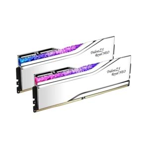 GSKILL 64GB (2X 32GB) DDR5 6000MHZ CL28 RGB DUAL KIT PC RAM TRIDENT Z5 NEO ROYAL SILVER F5-6000J2836G32GX2-TR5NS
