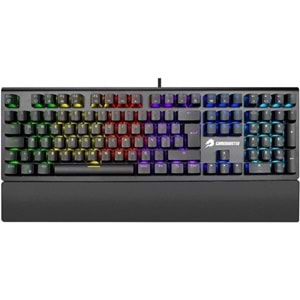 GameBooster G908 Bolt Rainbow Aydınlatmalı Red Switch Mekanik Bileklikli Oyun Klavyesi