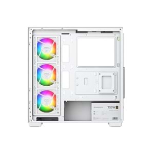 GAMEBOOSTER 750W 80+ BRONZE A7505W 5-FANLI GAMING MID-TOWER PC KASASI BEYAZ