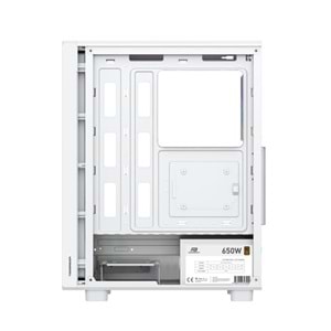 POWERBOOST 650W 80+ BRONZE GAMING MID-TOWER PC KASASI BEYAZ