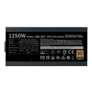 COOLERMASTER 1250W 80+ GOLD NWE v2 MPE-C501-AFCAG-3EEU PCIE 5.0 TAM MODÜLER POWER SUPPLY
