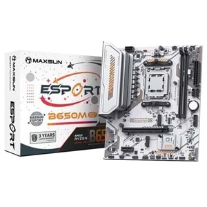 MAXSUN eSPORT B650M WIFI6 ICE DDR5 HDMI-DP PCIE 4.0 AM5 MATX BEYAZ