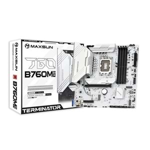 MAXSUN TERMINATÖR B760M D4 ICE DDR4 HDMI-DP PCIE 4.0 1700P MATX BEYAZ