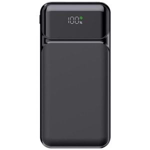 POWERBOOST NIGHT 125B 10000mAh 22.5W Dahili Kablolu LCD Siyah Taşınabilir Şarj Cihazı Powerbank