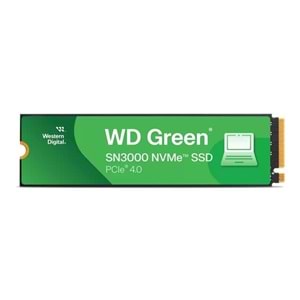 WD 2TB GREEN SN3000 WDS200T4G0E-00CPS0 5000-4200MB/s M2 NVME GEN4 DİSK