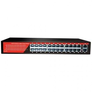 EZCOOL 24port EZ-24PSF GIGABIT 2-SFP 320W POE YÖNETİLEMEZ SWITCH