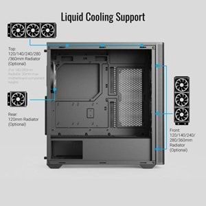 AEROCOOL D501A AE-D501A-BK GAMING MID-TOWER PC KASASI