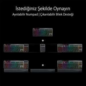 ASUS ROG CLAYMORE II KABLOSUZ RGB MEKANIK GAMING KLAVYE