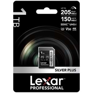 LEXAR 1TB SILVER PLUS LSDSIPL001T-BNNNG SDHC HAFIZA KARTI