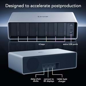 LEXAR PROFESSIONAL WORKFLOW LPWF800N-4A1NGL-Thunderbolt 4 Yukseltmesı Ve 6 Modul Yuvası 
