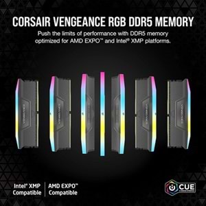 CORSAIR 32GB (2X 16GB) DDR5 6000MHZ CL28 RGB DUAL KIT PC RAM VENGEANCE CMH32GX5M2B6000Z28