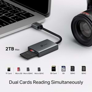 TP-LINK UA430 USB 3.0 Type-A'dan SD ve microSD 3.0 Kart Okuyucu