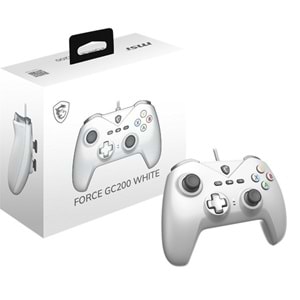 MSI GG FORCE GC200 Whıte Beyaz Oyun Kolu Kablolu Pc/Androıd 8+ Desteğı Çıft Tıtresım Motoru 2M
