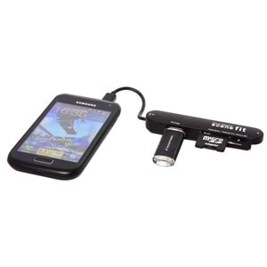 S-link SMG-420 Usb USB Micro 5P to USB Hub + Kart Okuyucu