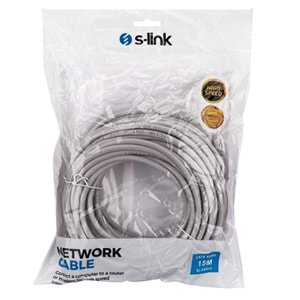 S-link SL-CAT615 15m Gri CAT6 Patch Kablo