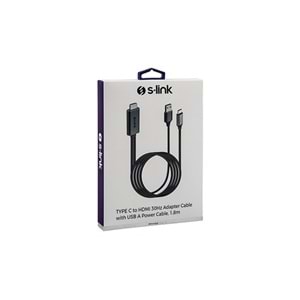 S-Link Swapp SW-513 HDMI to TypeC + USB 1.8m Mobil Telefon Uyumlu Görüntü Aktarıcı Kablo