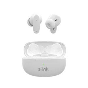 S-LINK EARDOPES SL-TWS08 Beyaz 4 Mikrofonlu Enc Dual Mıc. TWS 50/500mah BT Mikrofonlu Kulaklık